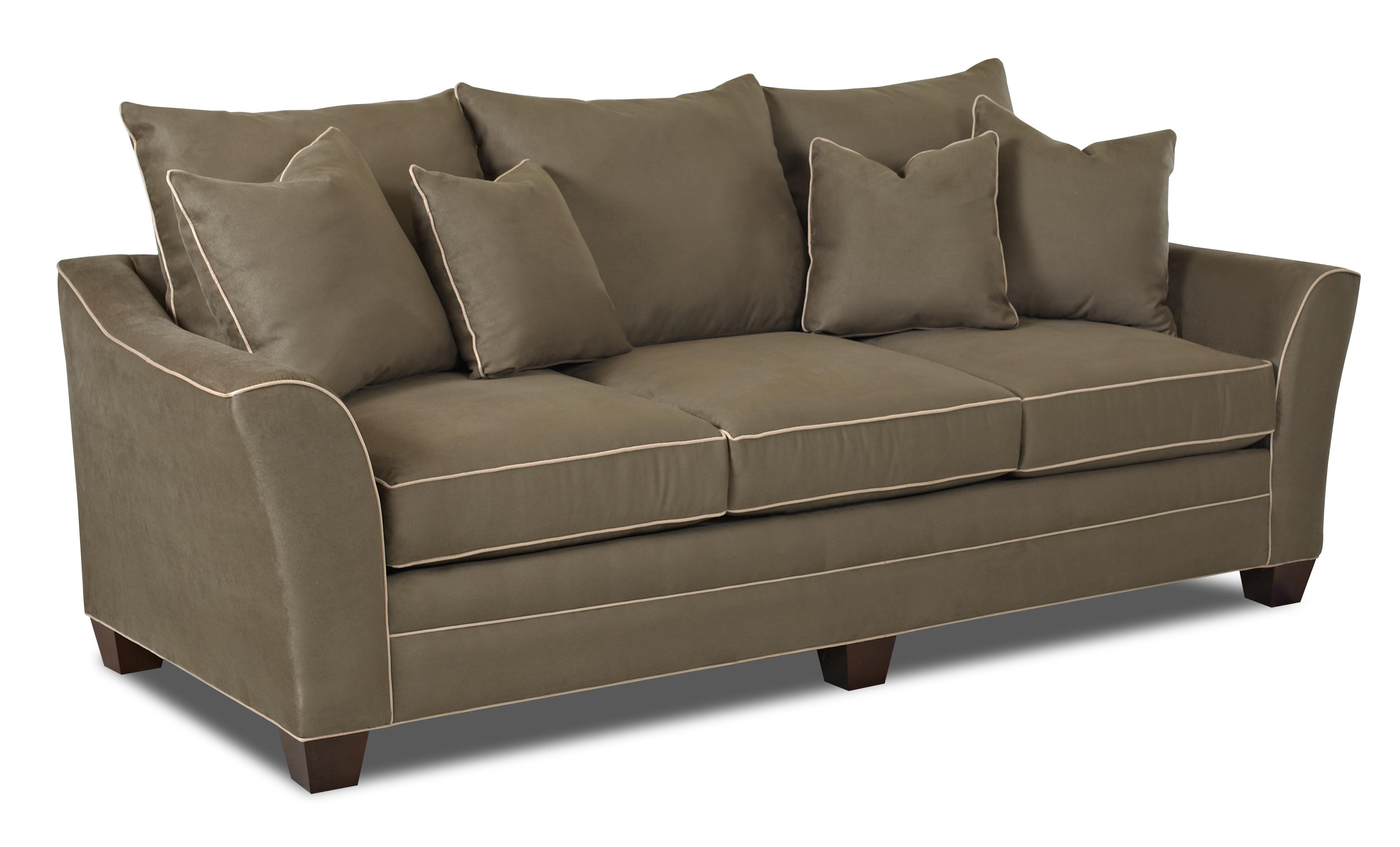 Klaussner Posen Contemporary Sofa with Block Feet Johnny Janosik Sofas